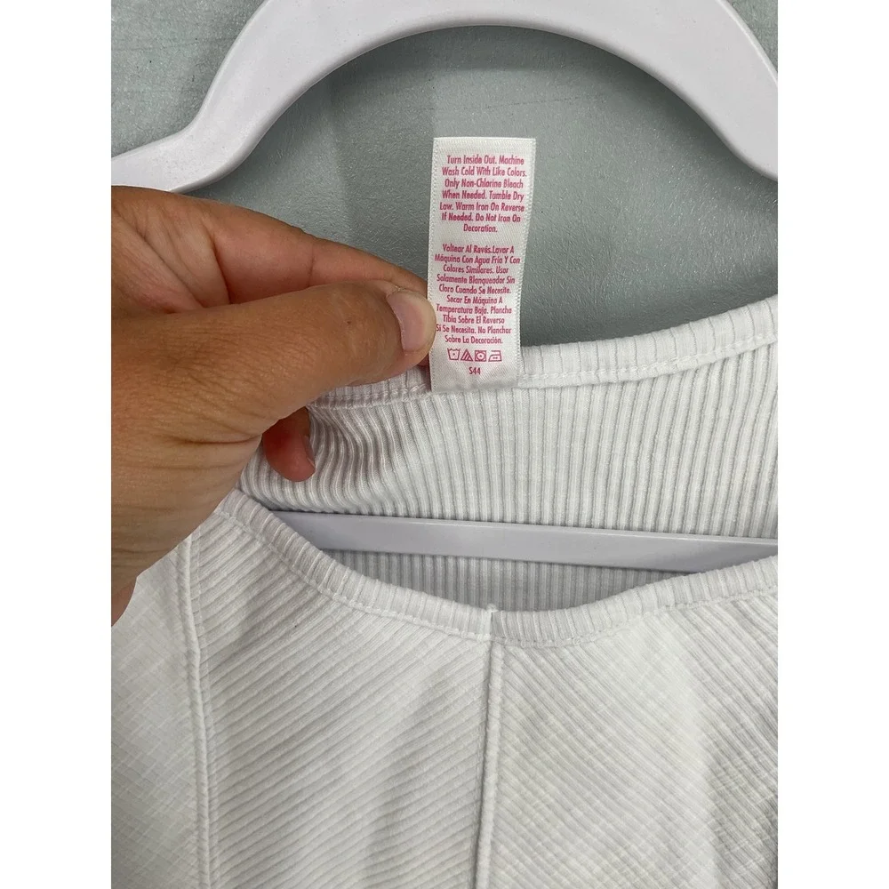 Justice Girls Tank Top Ribbed Base Layer White Size M 10